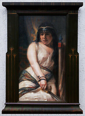 Joseph Stallaert 19th c. Belgian Oil Painting Orientalist Art Death Dido Aenas