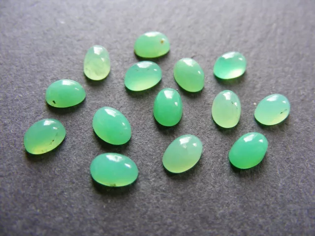 Natural Chrysoprase Oval Cabochon 3x5mm TO 10X14mm Smooth Polished Gemstones