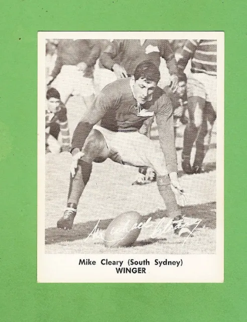 #D317. 1967 Mirror Newspaper Rugby League Card - Mike Cleary, South Sydney