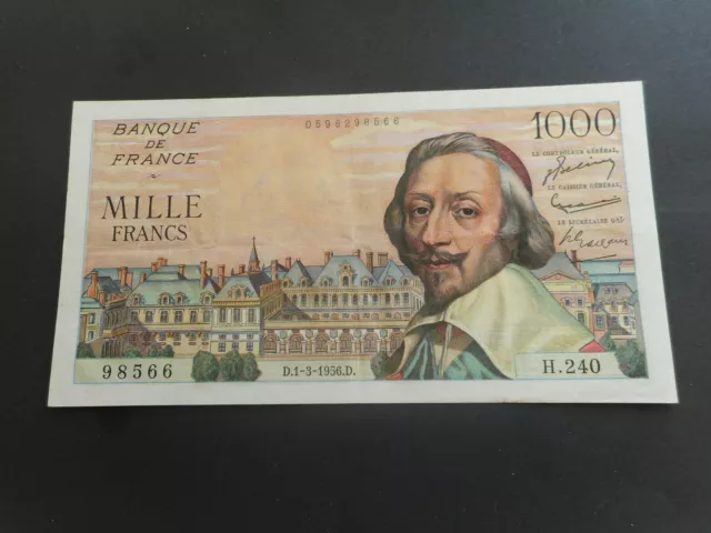 billet 1000 francs RICHELIEU du:01/03/1956 état SUP+++++++