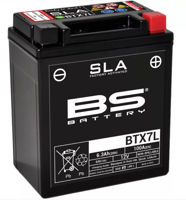 Batterie Akku Starter BTX7L YTX7L-BS 12V 6 Ah Motorrad Zweirad Ersatz Austausch