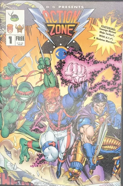Action Zone #1 1994 CBS Presents Teenage Mutant Ninja Turtles! Wildcats! Jim Lee