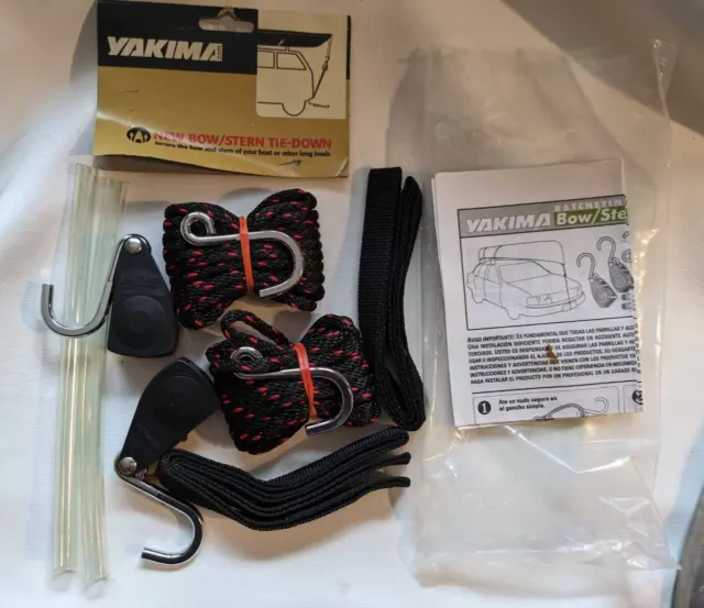 Set of 2 Yakima Kayak Lon Board Bow Stern Tie Downs 04031 NEW