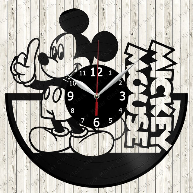 MICKEY MOUSE VINYL Record Wall Clock Decor Handmade 6512 $24.98 - PicClick