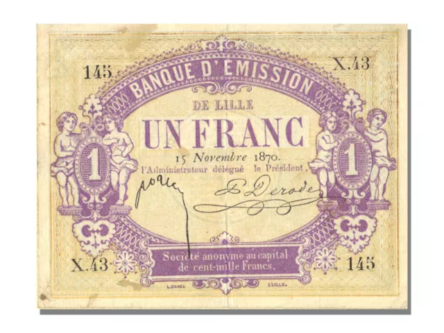 [#10750] Geldschein, Frankreich, 1 Franc, 1870, SS