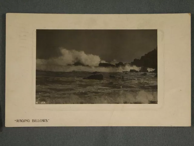 Real Photo 1908 Postcard Raging Billows Dixon Woodstock Illinois RPPC