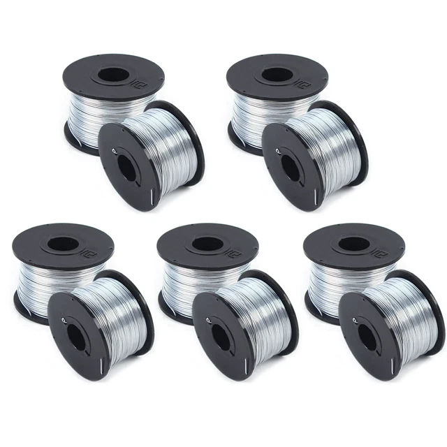 10 Pack Galvanized Steel Wires 0.8mm Rebar Tier Tying Wire Coil Binding Tool