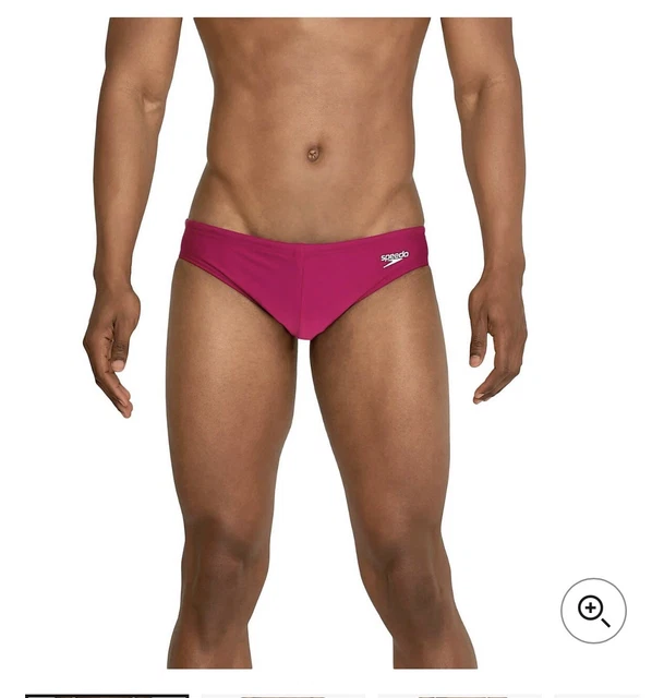 Speedo Solar 1" Men's Swim Brief Magneta  Competition Swim Bikini Bottom