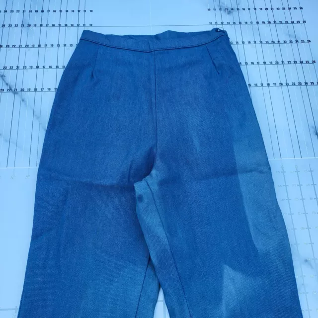 Vintage 70s Blue Bell Pants Size 10 Made in USA Jeanie Sun Faded Streak Side Zip