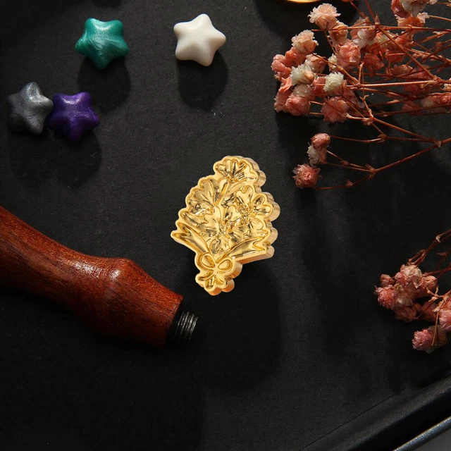 Special-shaped Fire Paint Head Retro 3D Relief Stamps Head for Wedding Card (F) 2