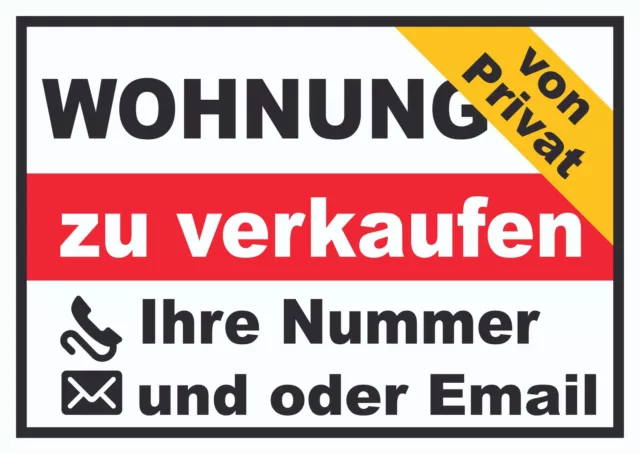 WOHNUNG ZU VERKAUFEN VON PRIVAT Schild