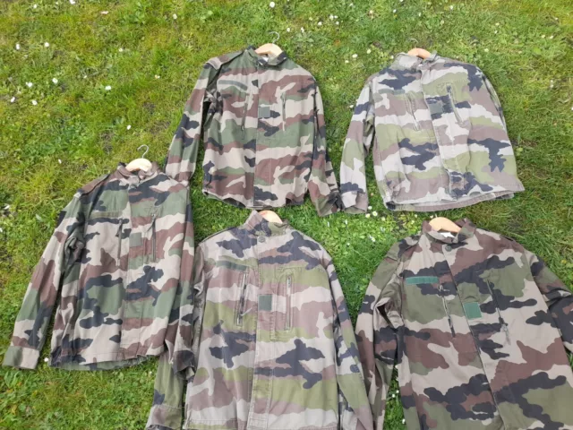 Lot 5 Veste Militaire Armée Française Taille 96M 104M F2