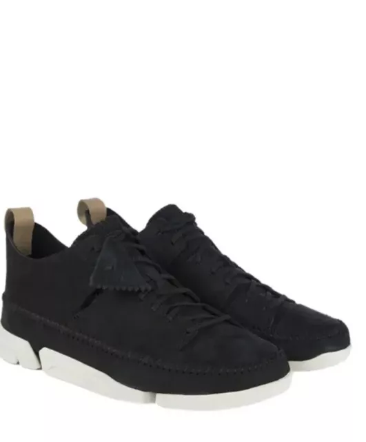 CLARKS ORIGINALS TRIGENIC Flex Black Womens Nubuck Leather Lace Up