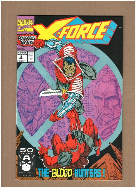 X-Force #2 Marvel Comics 1991 Rob Liefeld 2nd Deadpool app. NM- 9.2