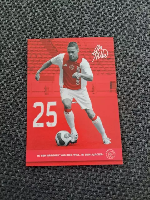 GREGORY VAN DER WIEL # AJAX - 6x4 OFFICIAL AUTOGRAPHCARD UNSIGNED (1)