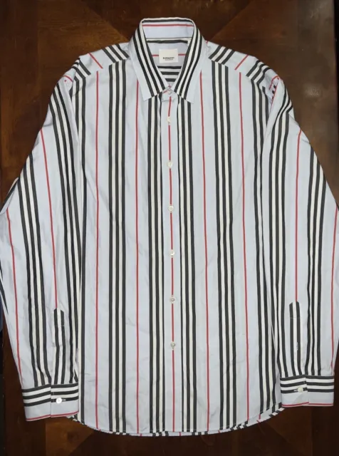 Burberry Brit Long Sleeve Button Down Shirt Men's Nova Check  Cotton sz L