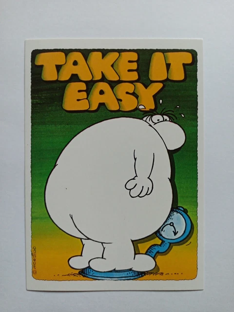 Carte Postale Mordillo – Humour, Dessin Take It Easy, Années 80, Neuve