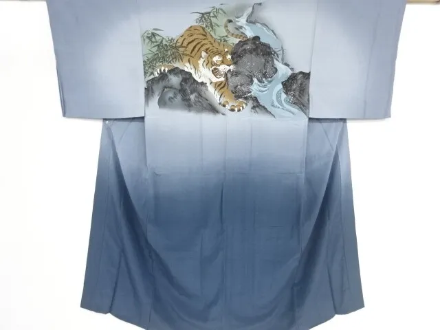 82845# Japanese Kimono / Antique Mens Juban / Tiger