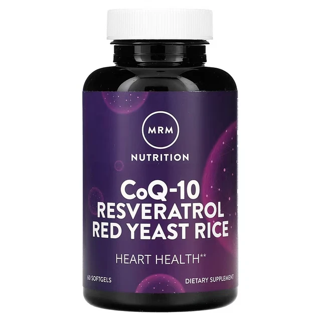 MRM NUTRITION Coq10 Resveratrol Red Yeast Rice 60 Softgels Exp