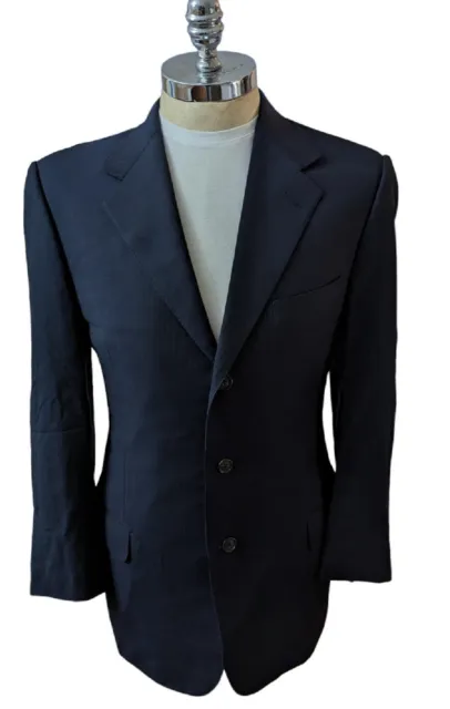 Ermenegildo Zegna Trofeo TAGLIO Switzerland Mens Dark Blue Blazer US 42 R Jacket