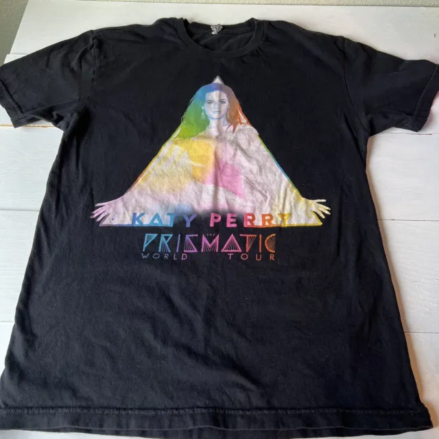 Katy Perry Concert T Shirt Adult S Prismatic World Tour Black Cotton Graphic