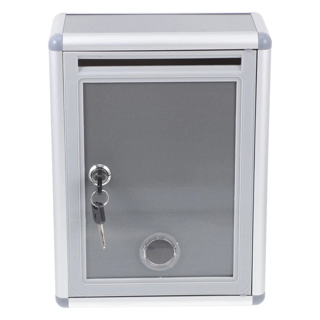 Mail Post Box Suggestion Box Wall Mounted Mailboxes Donation Box Lock Drop Box