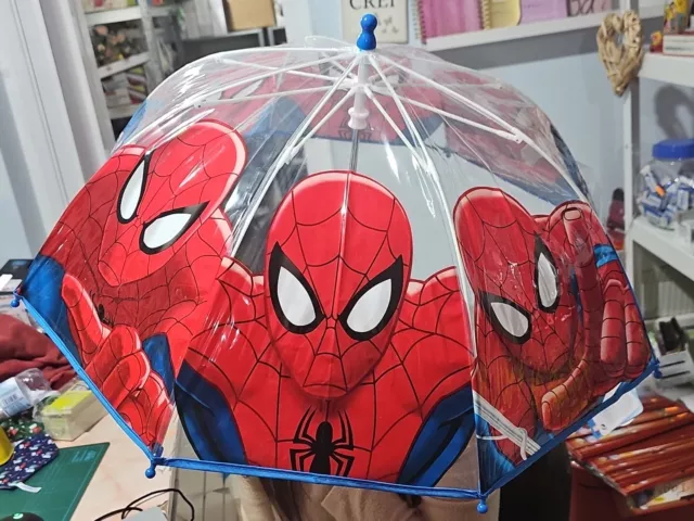 Ombrello Bambini Spiderman Trasparente