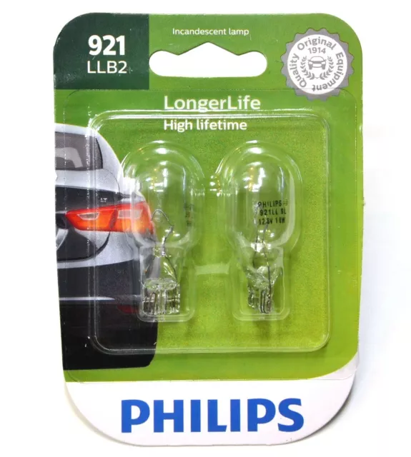 Philips LongerLife 921 18W Dos Bombillas Alto Montaje Pare Luz Freno Recambio OE