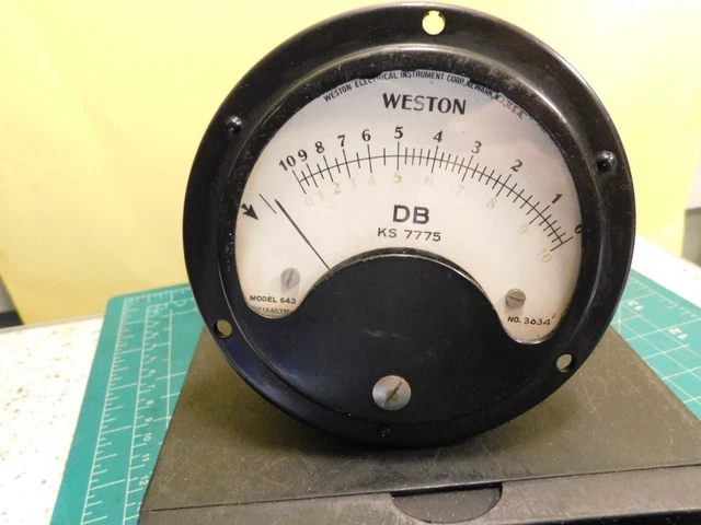 Weston Instrument Model 643 No.3634 DB KS-7775 Vintage Bakelite Housing