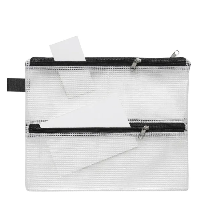 FolderSys Reißverschlussbeutel transparent/schwarz 0,15 mm, 1 St.
