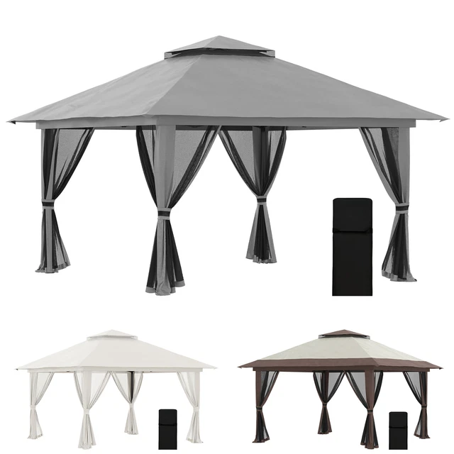 MC Star Pavillon Ca.3x3m, Wasserabweisend Stabil Winterfest Pop-up