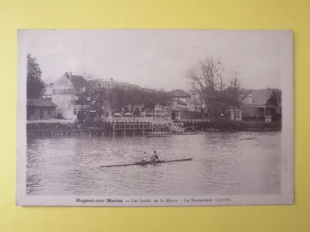 CPA 94 - NOGENT sur MARNE Les Bords de la Marne RESTAURANT CONVERT Aviron