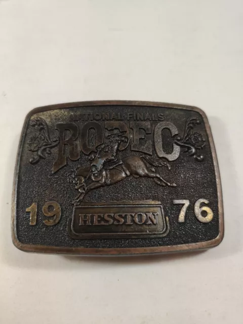 1976 NFR National Finals Rodeo Hesston Limited Edition Bicentennial Belt Buckle