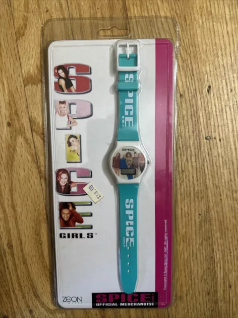 Orologio Digitale Vintage Spice Girls anni '90 1997 NOS Spaventoso Sportivo Posh Zenzero Bambino