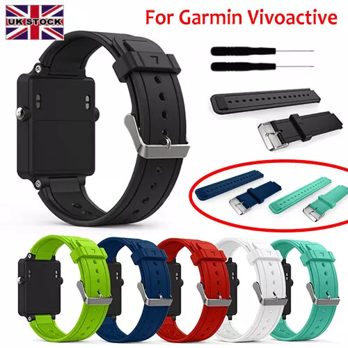 Strap For Garmin Vivoactive Replacement Soft Silicone Wristband Bracelet Band uk