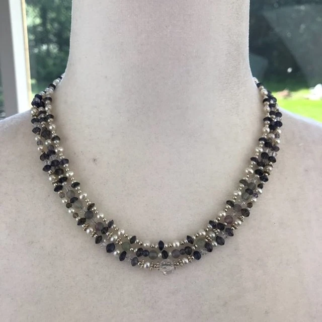 BOUTIQUE 3 STRAND Fresh Cultured Freshwater Pearl Sterling Silver