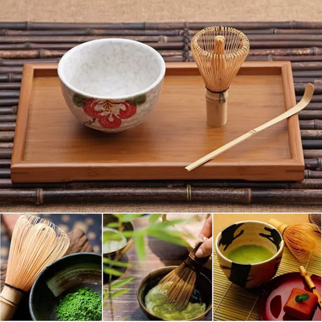 NEW Japanese Tea Ceremony Bamboo Chasen Matcha Whisk + Chashaku Scoop + Tea Bowl 2