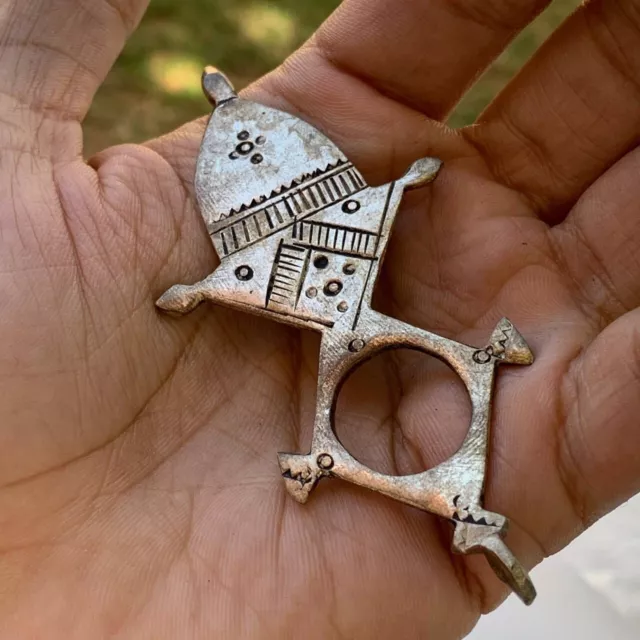 Very Old Rare Ancient Viking Amulet Silver Artefact Authentic Stunning