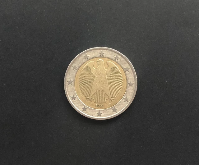 PIÈCE DE 2 euros Allemand 2002 Aigle Fédérale Lettre D "rare" EUR 90,00