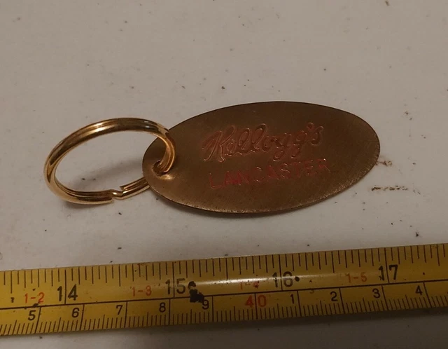 Vintage Kellogg's Lancaster (PA) Corporate Award Advertising Keychain