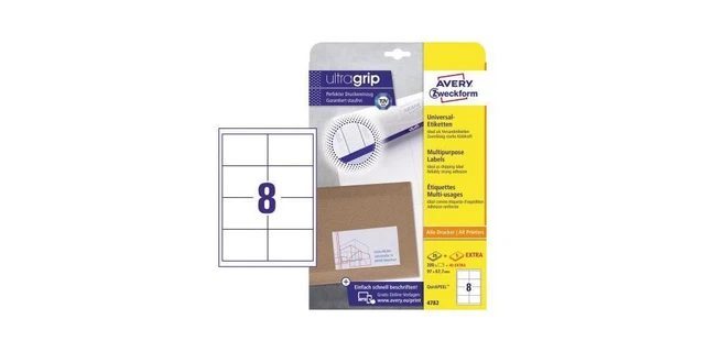 AVERY Zweckform Universal-Etiketten 4782 97x67,7mm weiß 200 Stück