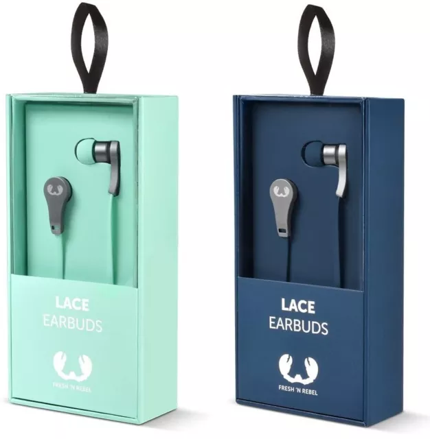 FRESH 'N REBEL Earbuds LACE SPORTS In-Ear Bluetooth Headphones Wireless  Black £9.95 - PicClick UK
