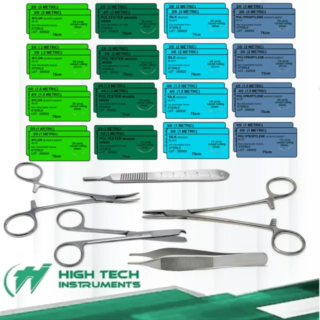 Training Suture Threads Emergency First Aid Kit Tools Wound Treating Practice