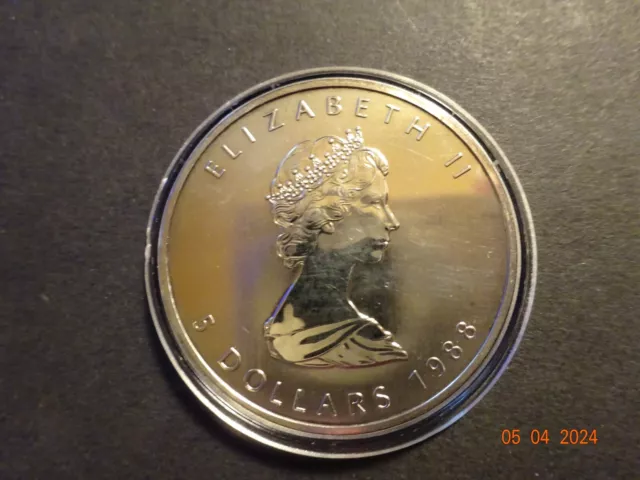 Kanada Maple Leaf 5 Dollar 1988