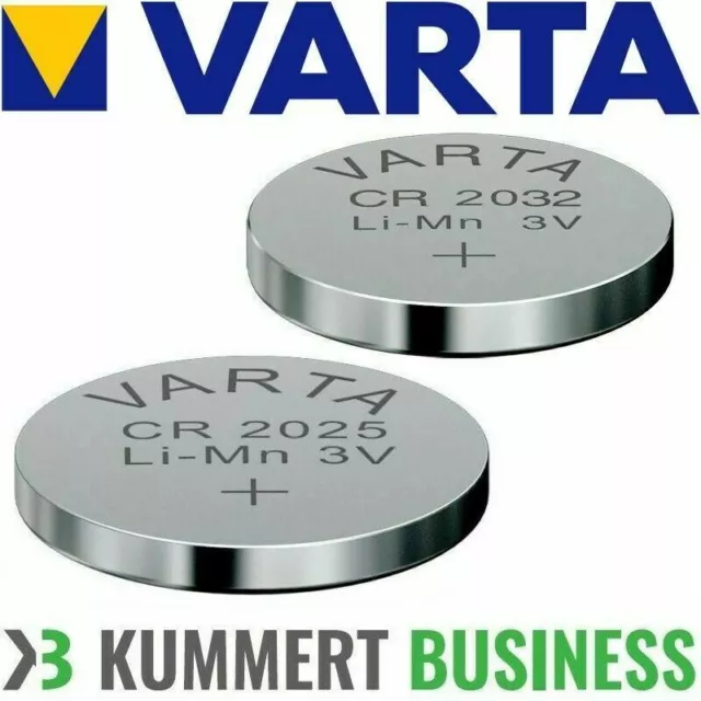 Varta CR2025 CR2032 2016 Knopfzellen Industrie Ware MHD 2028 Batterie Knopfzelle