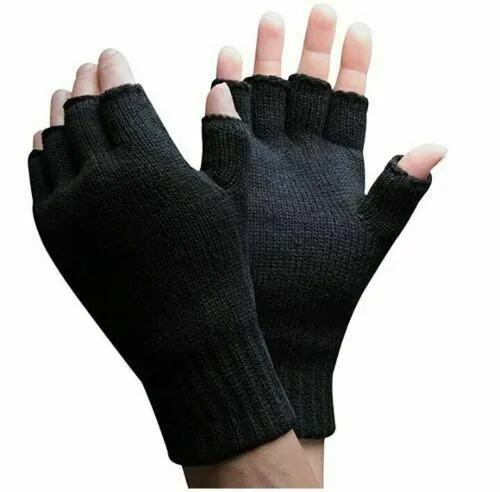 1-3 Mens Womens Unisex Fingerless Black magic Half Finger Thermal gloves