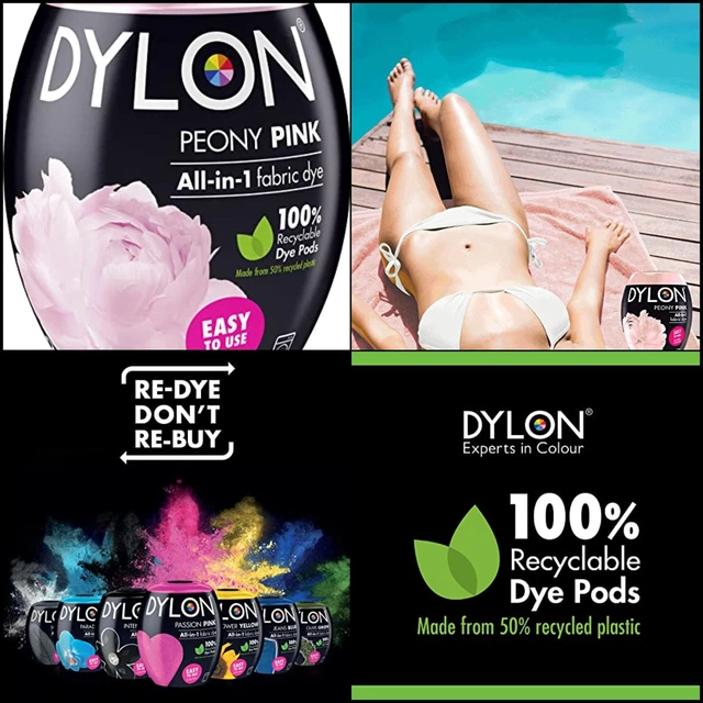 Vaina de tinte de tela para lavadora DILON para ropa y suave 350 g - rosa peonía