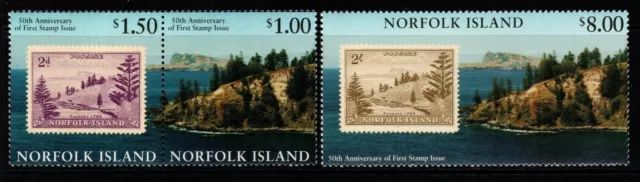 Norfolk Island Sg644/6 1997 Anniv Of Norfolk Island Stampsmnh