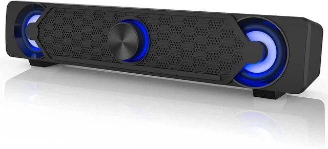 Altoparlanti PC, USB Soundbar, Da Gioco Con Luci LED, Altoparlante Multimediale