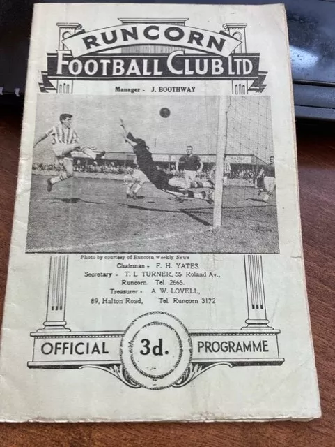 1962/63 Runcorn V Borough United - Fa Cup